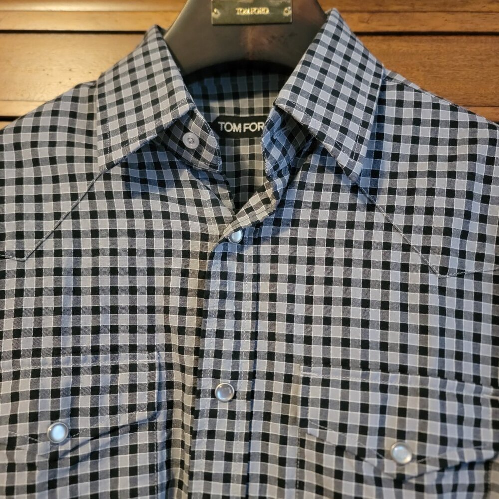 TOM FORD MENS Western Shirt  40x 15.75 SIZE